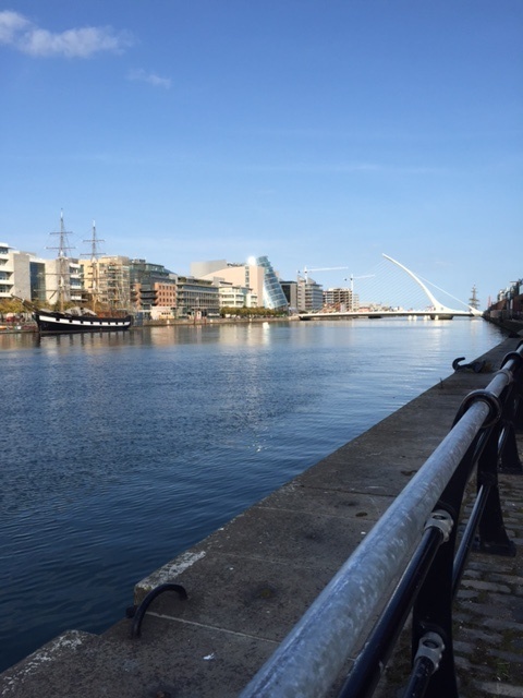 View of Samuel Beckett Bridge, Dublin